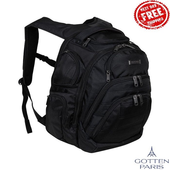 Pack-Of-All-Trades 17" Computer Business Backpack Black Wo - Picture 8 of 15